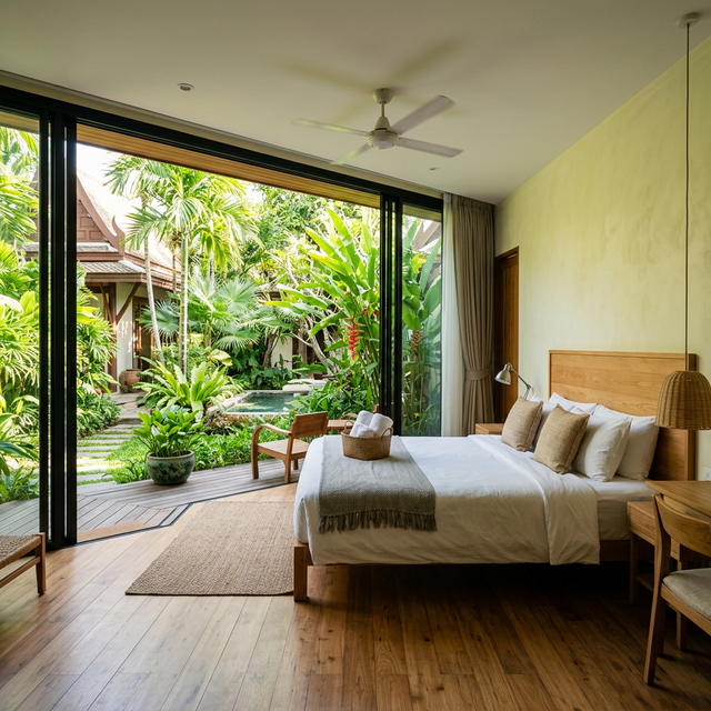 Cozy Courtyard Room